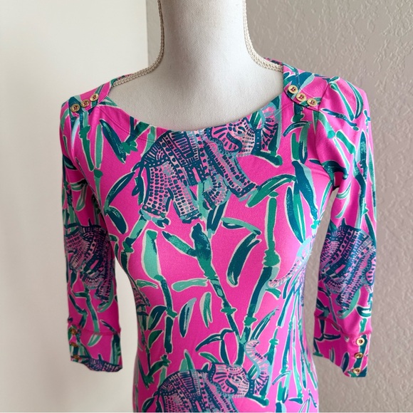 Lilly Pulitzer UPF 50+ Sophie Dress with a Boat Neckline Size XXS Resort Vacay - Picture 9 of 9